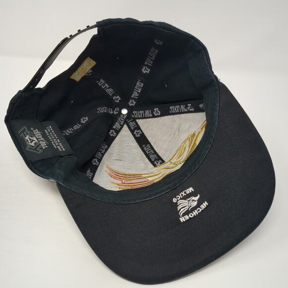 Mexican Mexico Eagle Snapback Cap Black OS Adjustable Embroidered Top Level - Picture 7 of 9